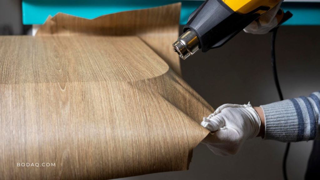 Bodaq Interior Film installation: stretching with the help of a heat gun
