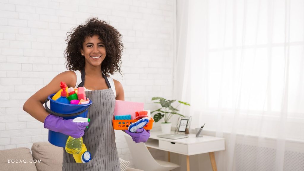 Prepare cleaning supplies to clean architectural film