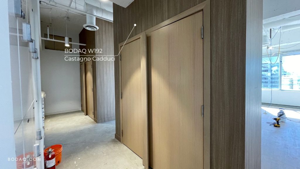 Transforming Hotels with Bodaq Finishes 8 W192 Castagno Cadduci used for the closet refinishing