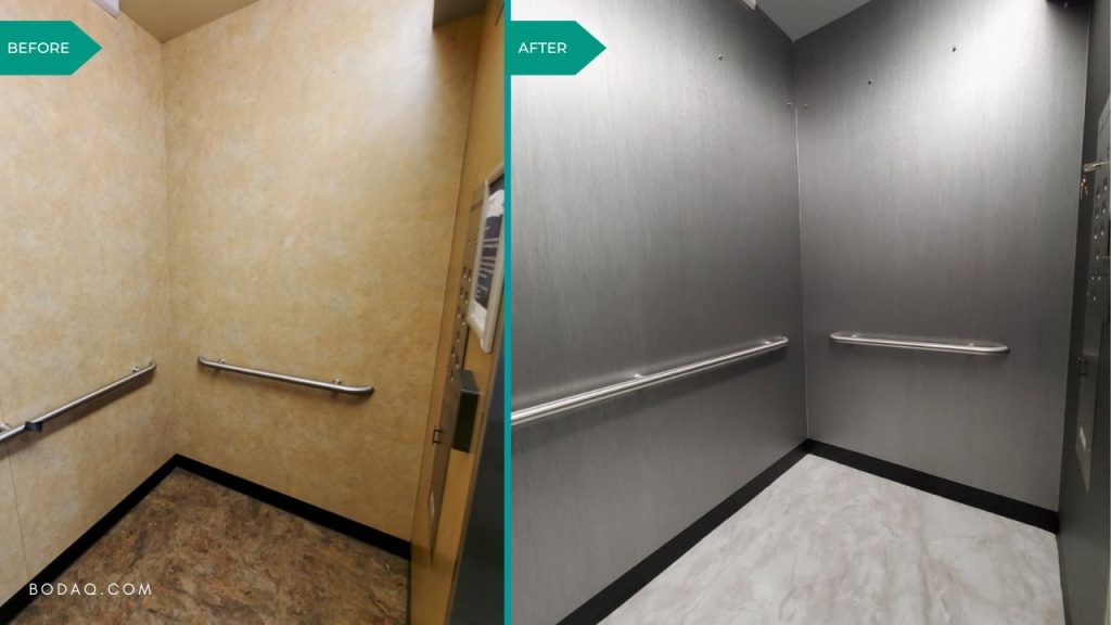 Elevator Refinishing Using BODAQ Interior Film 7 169