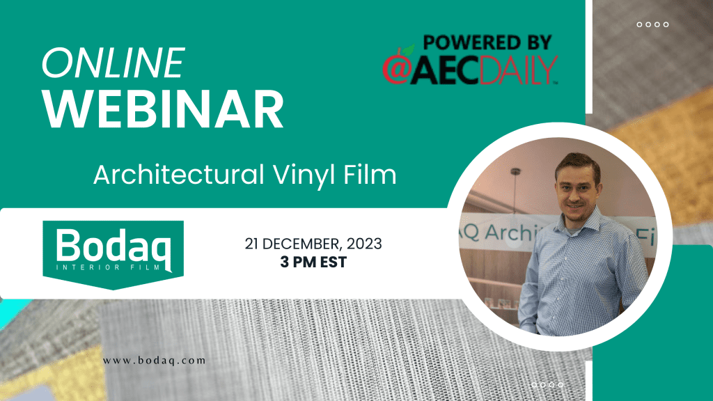 Continuing Education Webinar: Architectural Vinyl Film 1 Continuing education online webinar: Architectural Vinyl Film