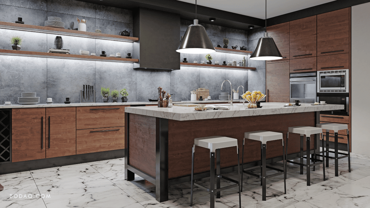 Vinyl Film - Metallic backsplash