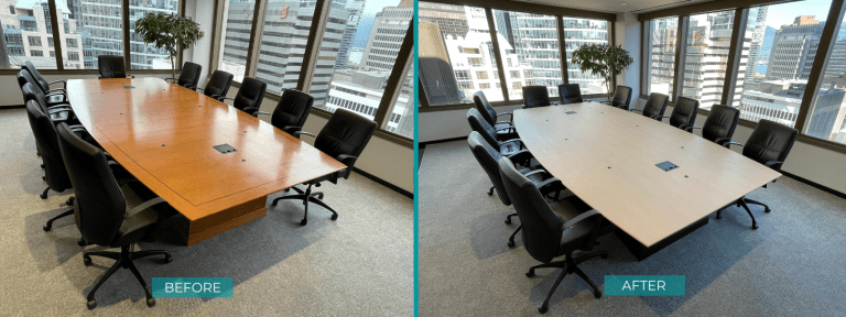 Before After Aura Office Table